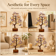 Citrine and Amethyst Crystal Tree