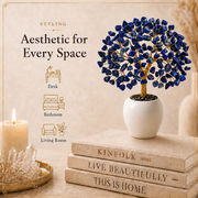 Lapis Lazuli Crystal Tree – Handmade Gemstone Bonsai Tree for Home & Office Decor