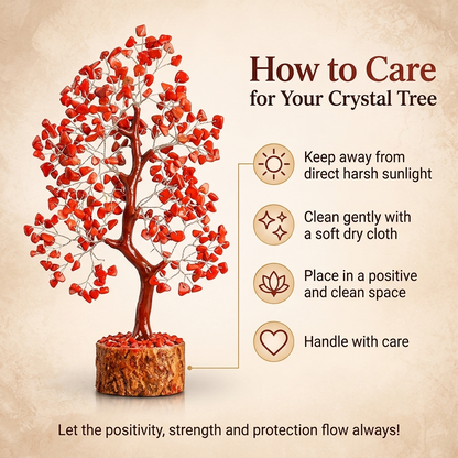 Red Jasper Silver Wire Crystal Tree