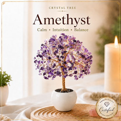 Amethyst Crystal Tree for Home, Office and Meditation