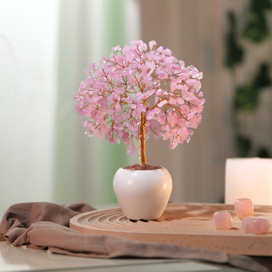 Rose Quartz Crystal Tree