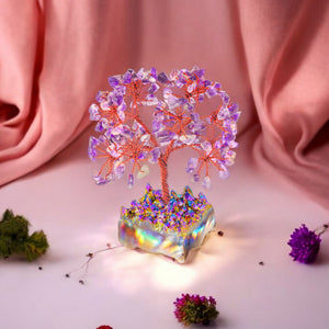 Amethyst Gemstone Healing Crystal Tree Spiritual Gift For Home Decor
