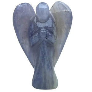 Iolite Angel Figurine for Clarity, Intuition, and Spiritual Awakening