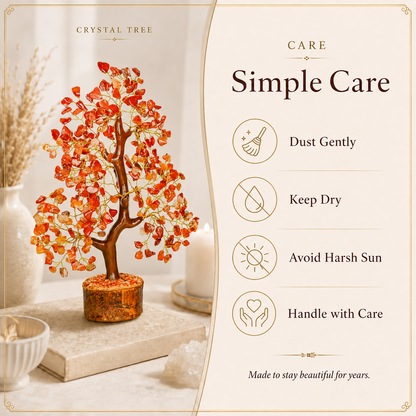 Carnelian Crystal Tree for Confidence, Energy & Success