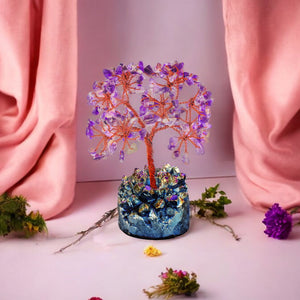 Amethyst Gemstone Healing Crystal Tree Spiritual Gift For Home Decor
