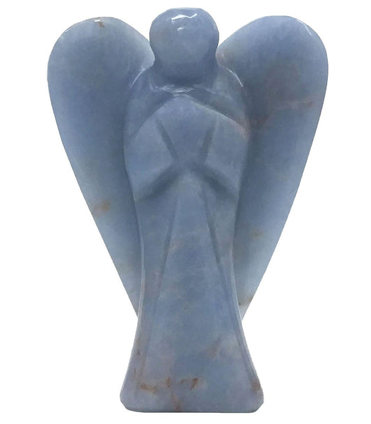 Angelite Angel Figurine for Serenity, Healing, and Protection