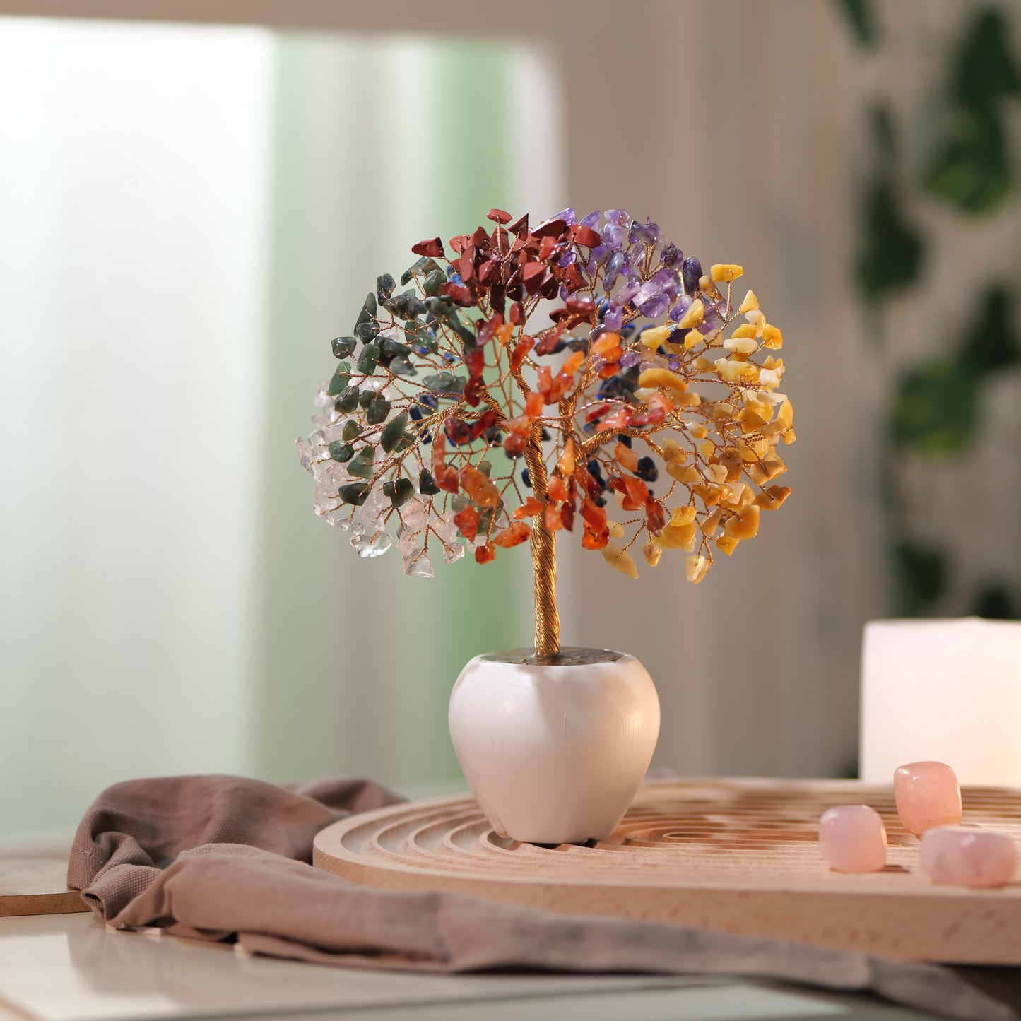 Seven Chakra Crystal Money Tree For Positive Energy