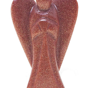 Goldstone Angel Figurine for Ambition, Vitality, and Positivity
