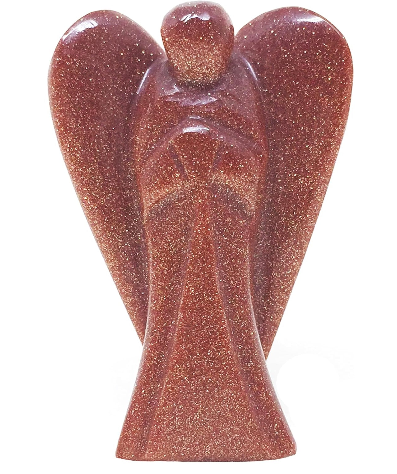 Goldstone Angel Figurine for Ambition, Vitality, and Positivity