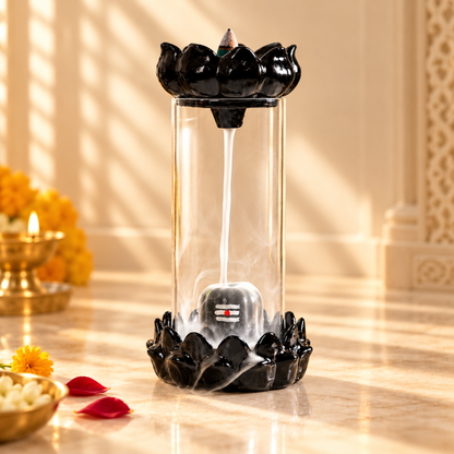 Shivling Backflow Incense Burner | Lotus Smoke Fountain