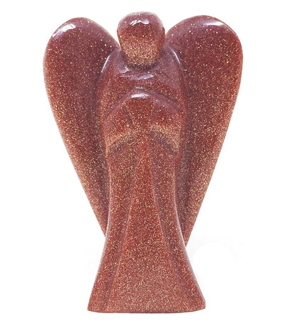 Goldstone Angel Figurine for Ambition, Vitality, and Positivity