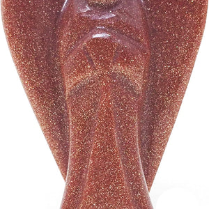 Goldstone Angel Figurine for Ambition, Vitality, and Positivity