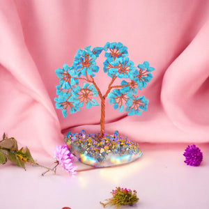 Turquoise Gemstone Healing Crystal Tree Spiritual Gift Home Decor
