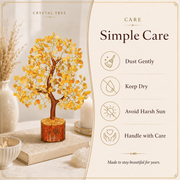 Yellow Aventurine Crystal Tree with Golden Wire