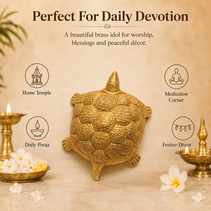 Handcrafted Brass Tortoise Idol