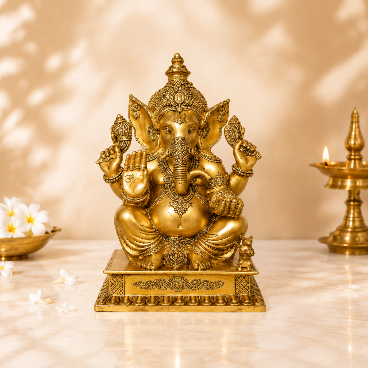 Handcrafted Brass Ganesha Idol