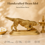 Handcrafted Brass Dog Idol