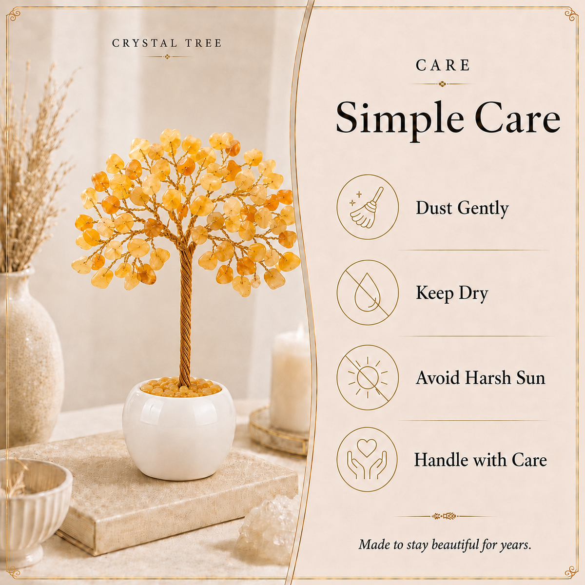 Yellow Aventurine Crystal Pot Tree