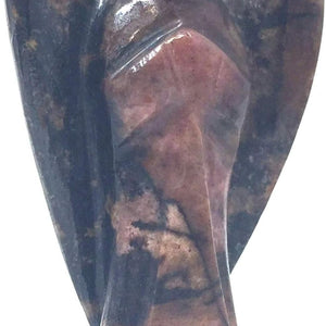 Rhodonite Crystal  Angel Figurine & Statue for Love, Healing, and Balance