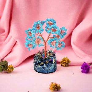 Turquoise Gemstone Healing Crystal Tree Spiritual Gift Home Decor