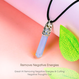 Opalite Crystal Point Pendant – Perfect for Meditation and Chakra Healing