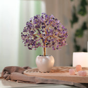 Amethyst Crystal Tree with Pot Base | GemGlow India