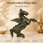 Handcrafted Brass Winged Horse Idol – 12 Inch