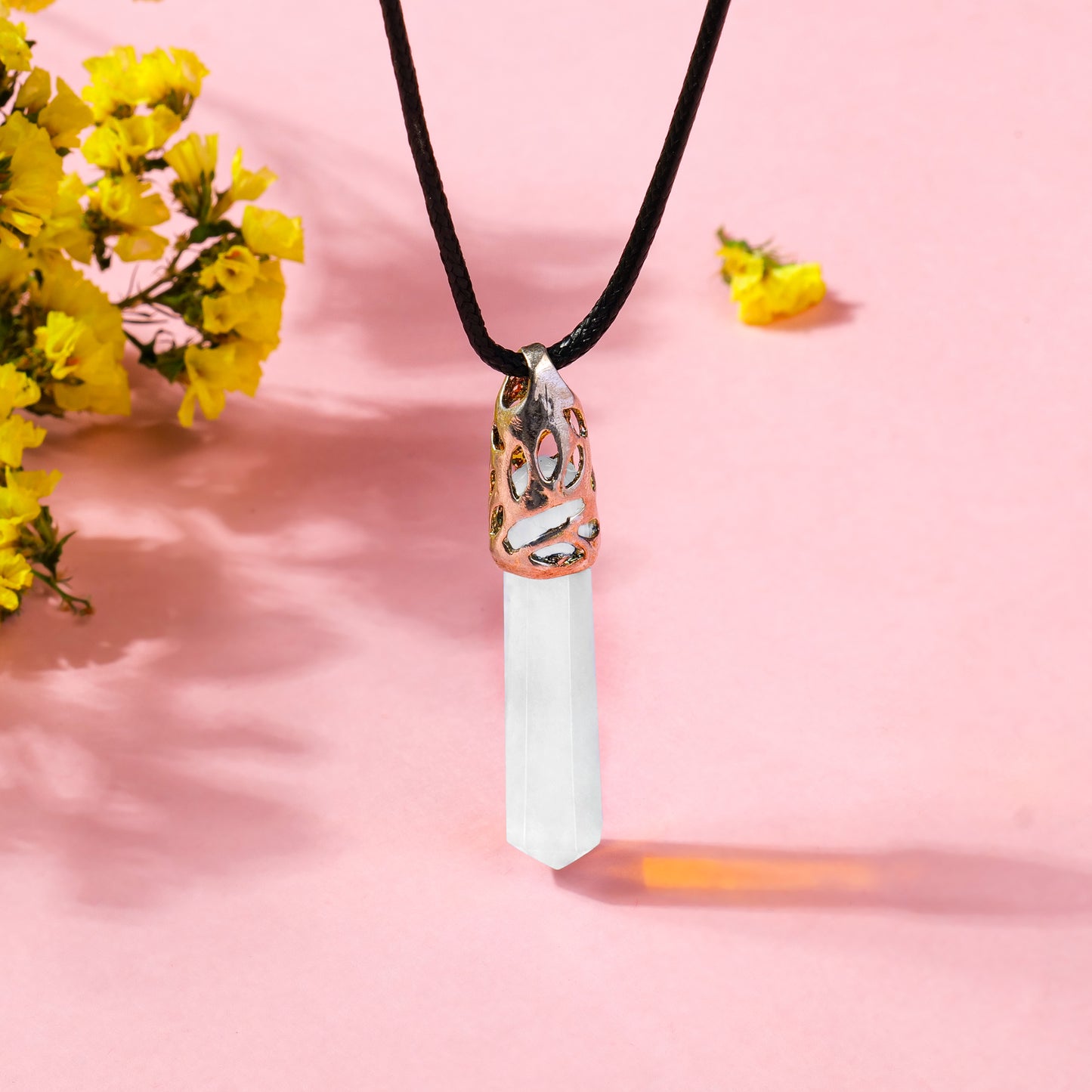 Clear Quartz Crystal Point Pendant