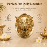 Handcrafted Brass Lion Head Wall Decor