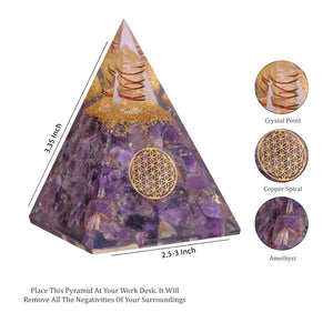 Amethyst Crystal Pyramid – Peaceful Energy and Chakra Healing