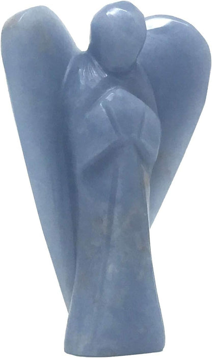 Angelite Angel Figurine for Serenity, Healing, and Protection