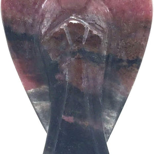 Rhodonite Crystal  Angel Figurine & Statue for Love, Healing, and Balance