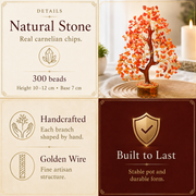 Carnelian Crystal Tree for Confidence, Energy & Success