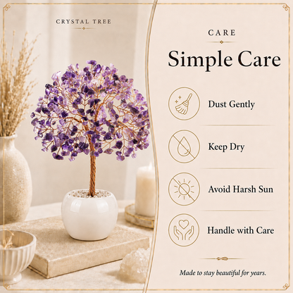 Amethyst Crystal Tree for Home, Office and Meditation
