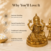Handcrafted Brass Ganesha Idol