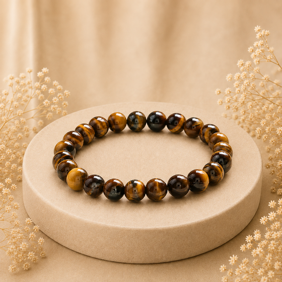 Tiger Eye Healing Crystal Bracelet - Spiritual Protection and Clarity