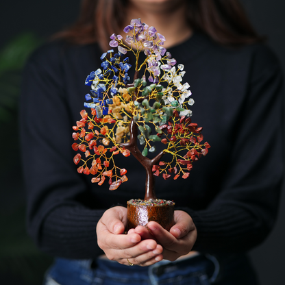 seven chakra crystal tree