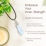 Opalite Crystal Point Pendant – Perfect for Meditation and Chakra Healing
