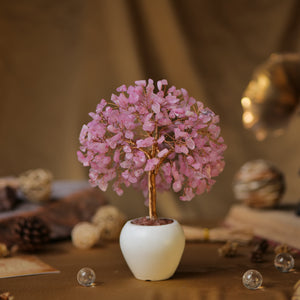 Rose Quartz Certified Healing Crystal Tree For Love