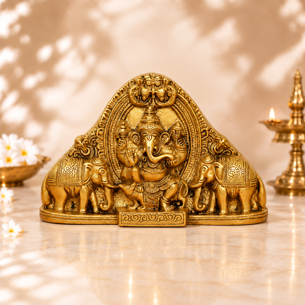 Lord Ganesha with Elephants