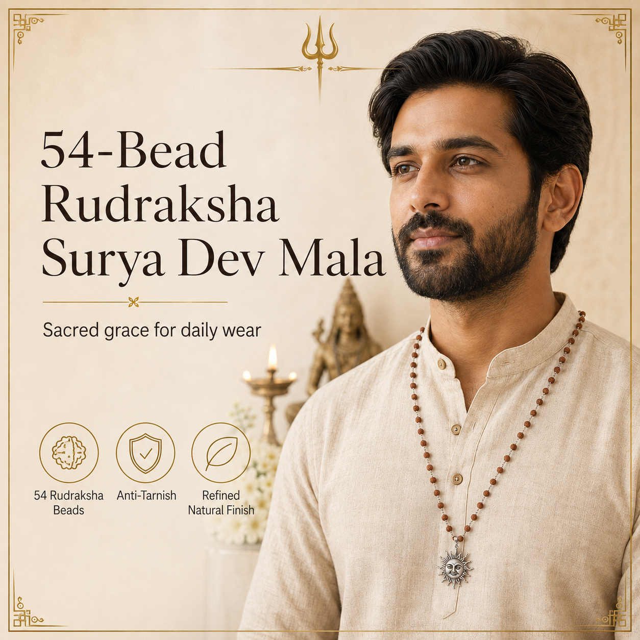 54-Bead Rudraksha Surya Dev Mala