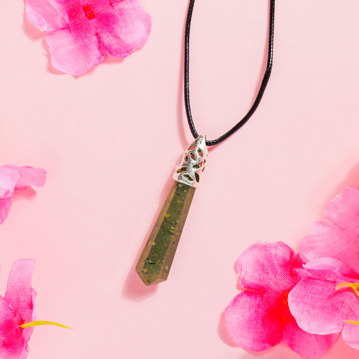 Green Jade Crystal Point Pendant - Boost Your Harmony
