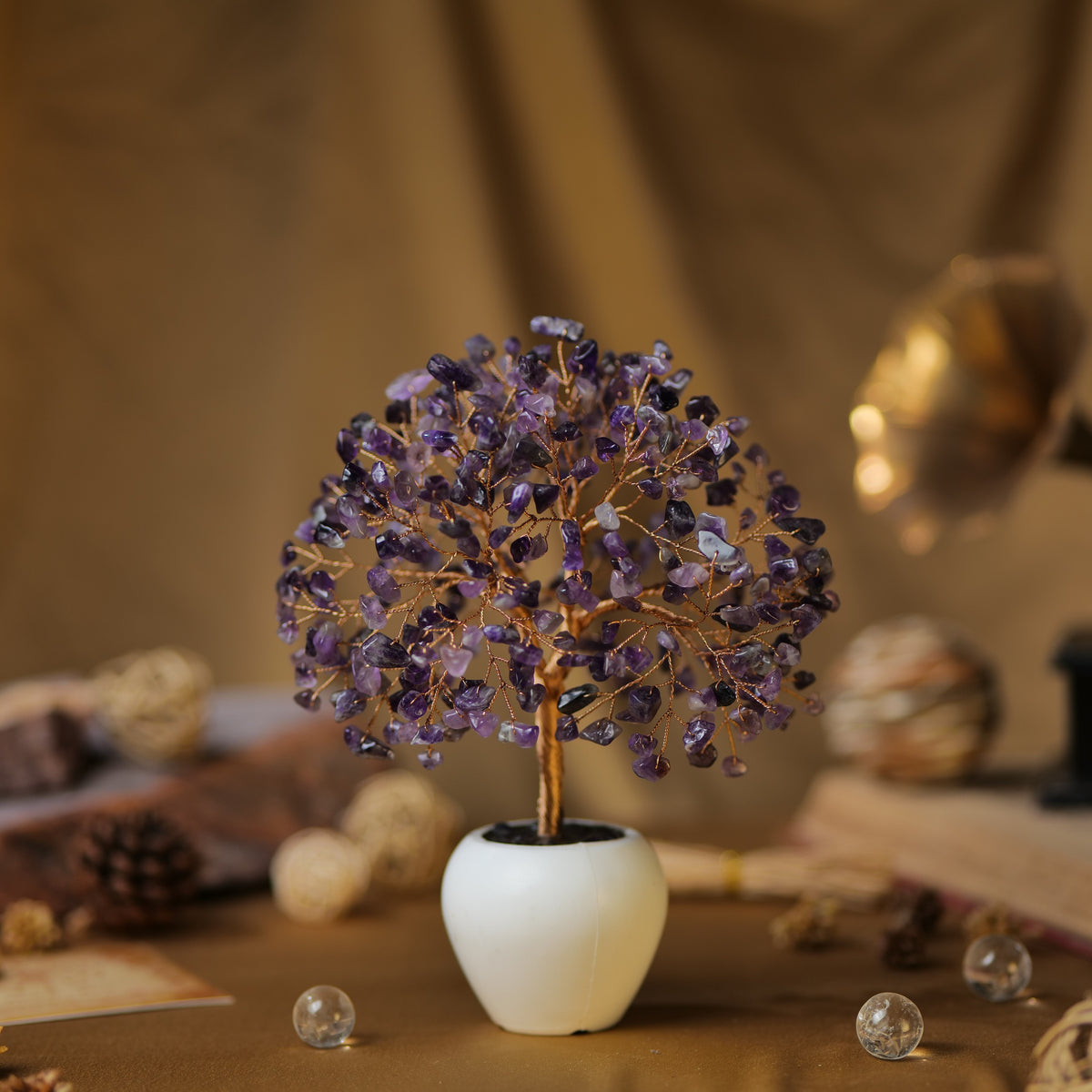 Amethyst Crystal Tree with Pot Base | GemGlow India