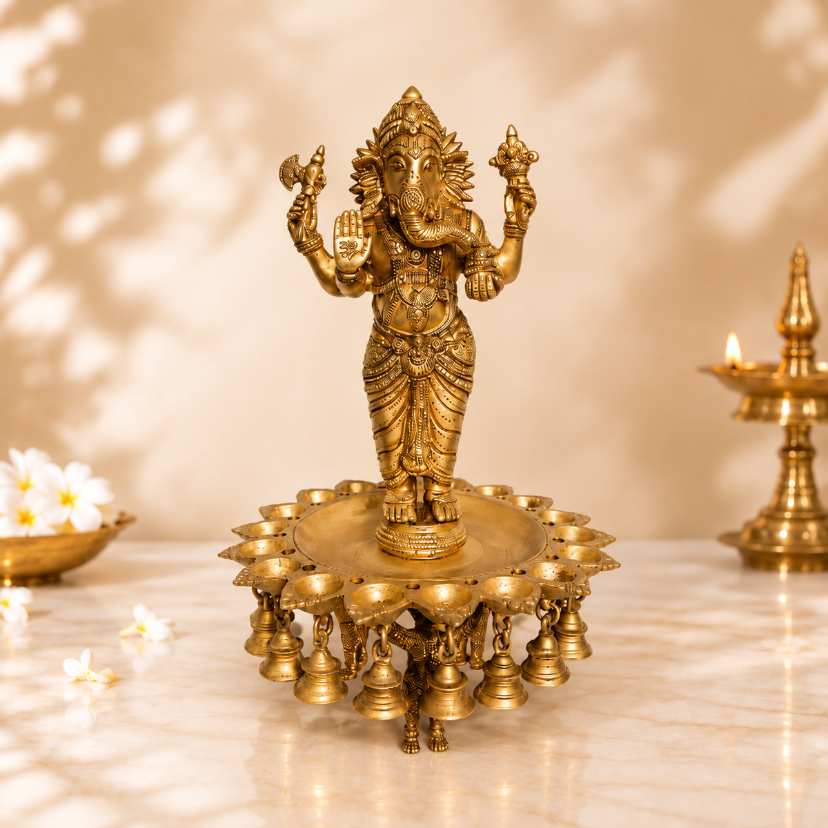 Lord Ganesha On Bells