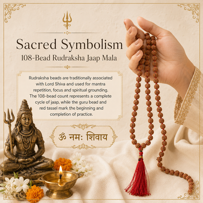 108-Bead Rudraksha Jaap Mala