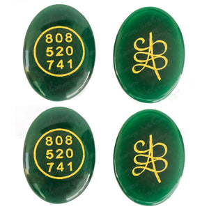 Green Nylon Zibu Symbol For Healing Stone For Spiritual Wellness