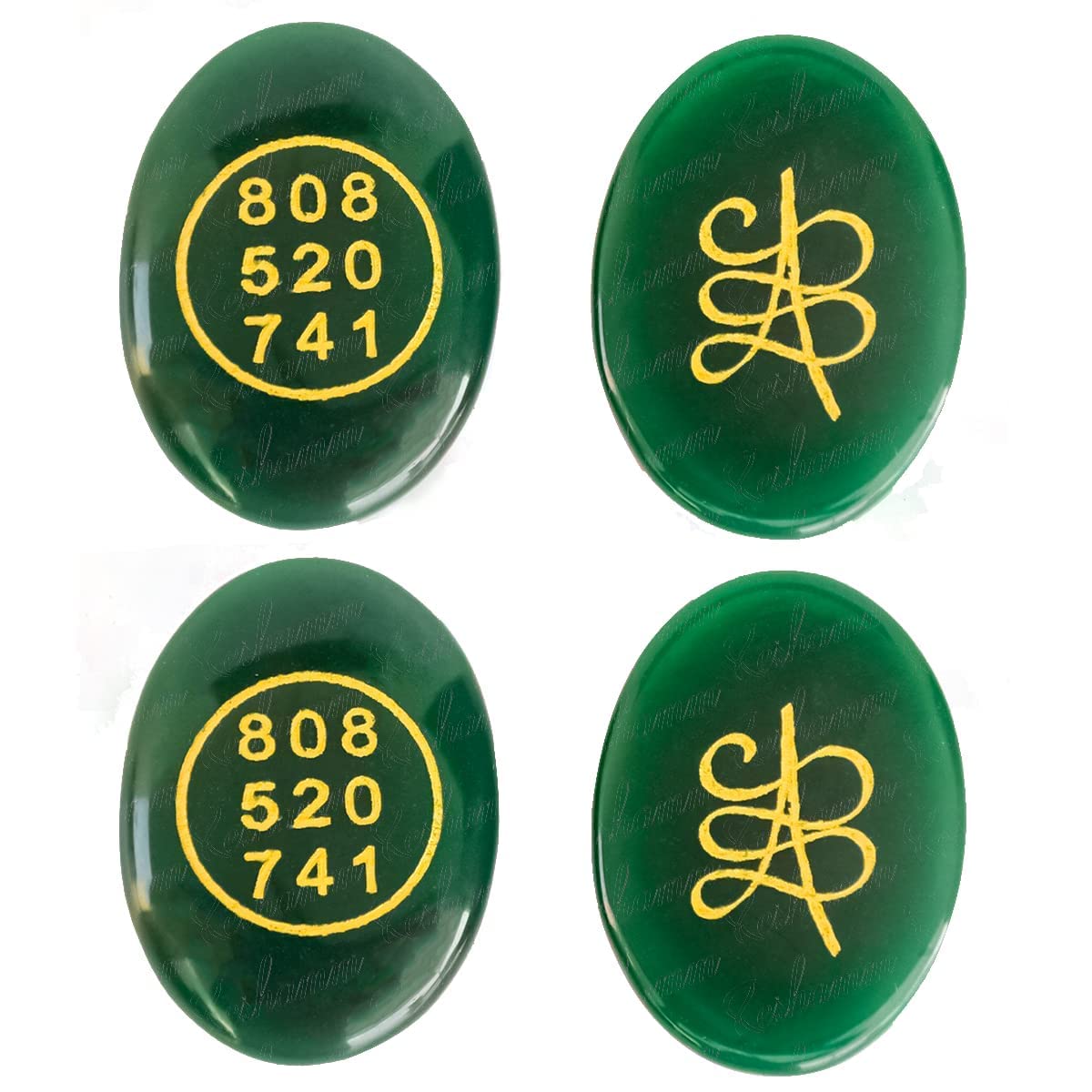 Green Nylon Zibu Symbol For Healing Stone For Spiritual Wellness