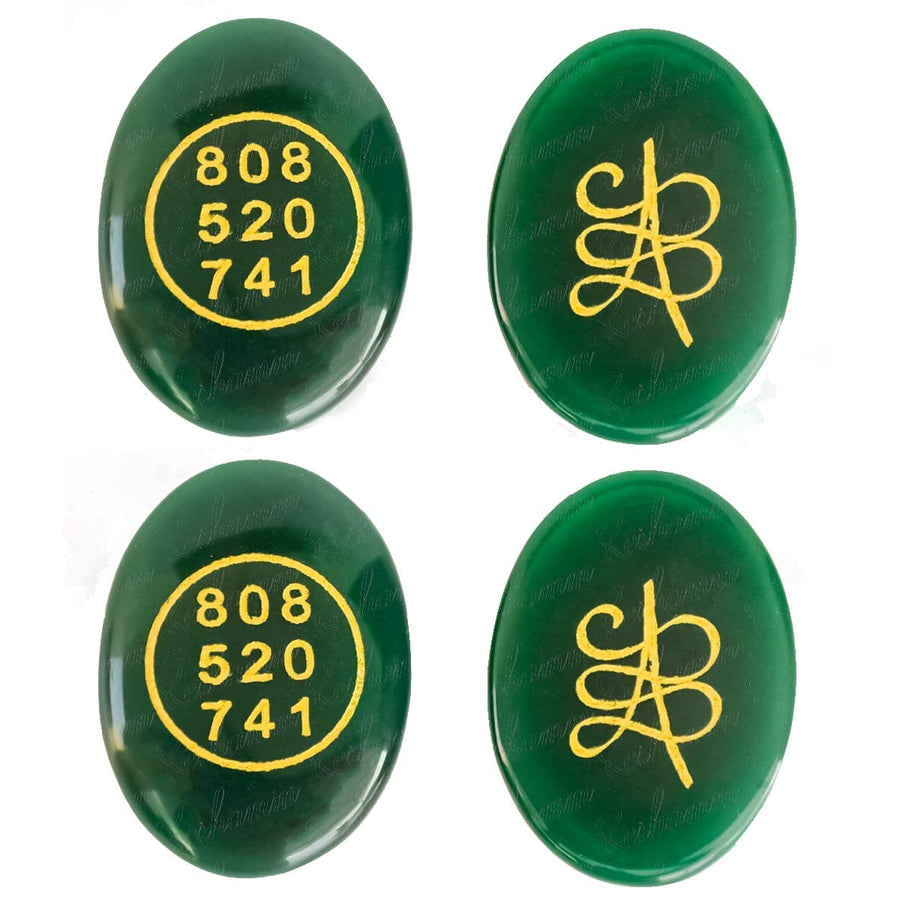 Green Nylon Zibu Symbol For Healing Stone For Spiritual Wellness