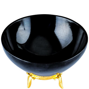 Handcrafted Black Tourmaline Crystal Bowl for Healing and Home Decor