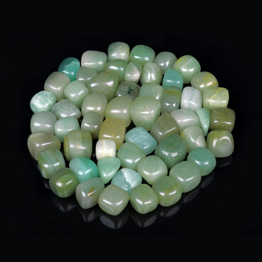 Green Jade Crystal Tumbled Stone For Healing (500Gm)